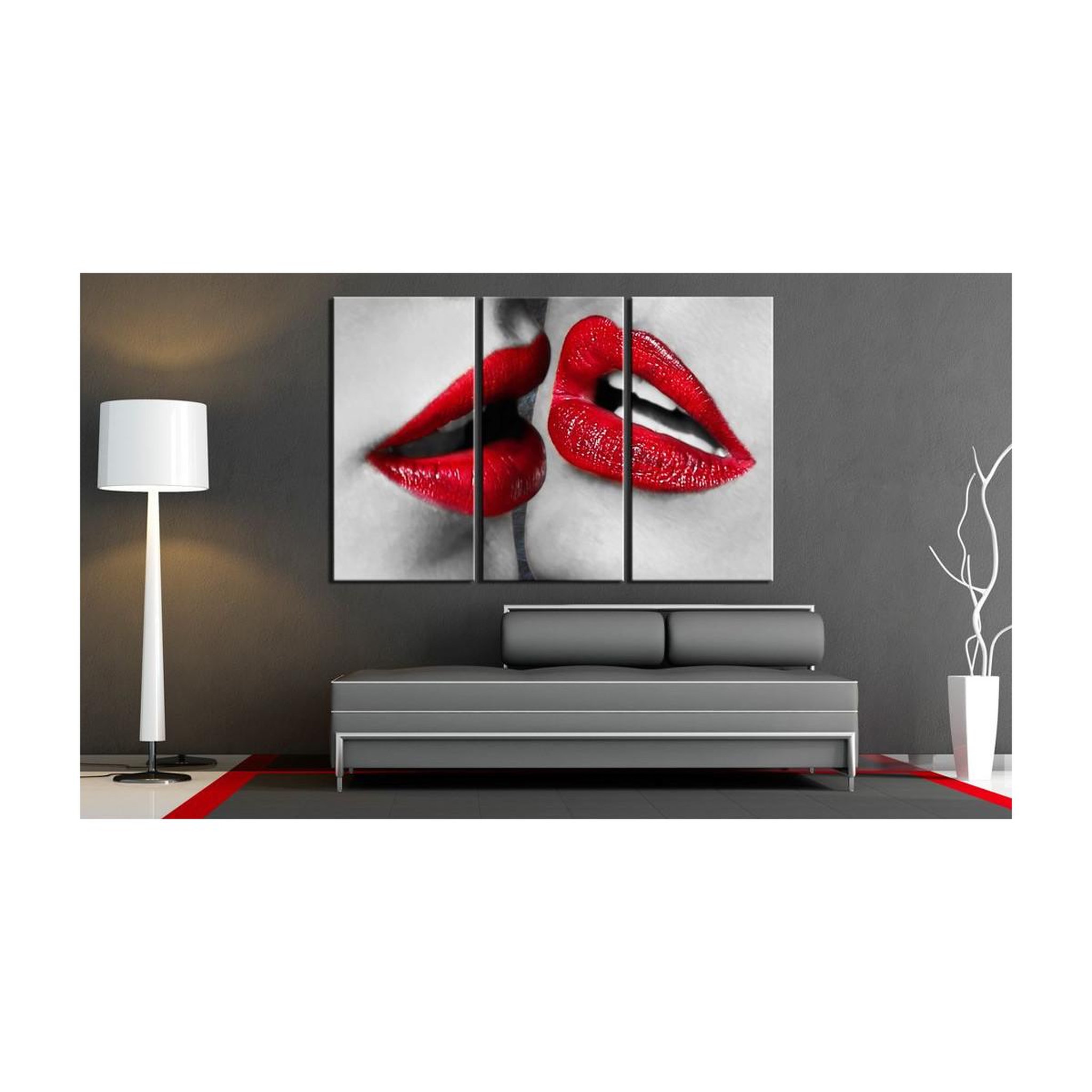 Voir la diapositive 2 : Paris Prix Tableau imprimé  hot lips