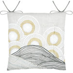 STOF Lot de 4 galettes de chaise réversible coton YUKI