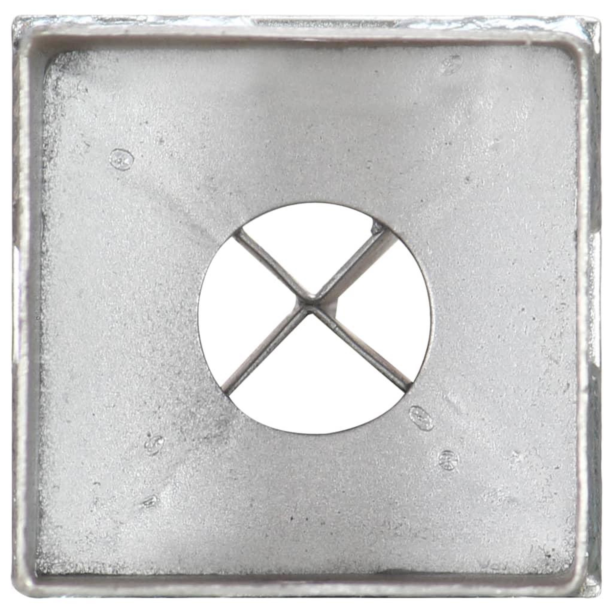 Voir la diapositive 5 : VIDAXL Piquets au sol 2 pcs Argente 8x8x76 cm Acier galvanise