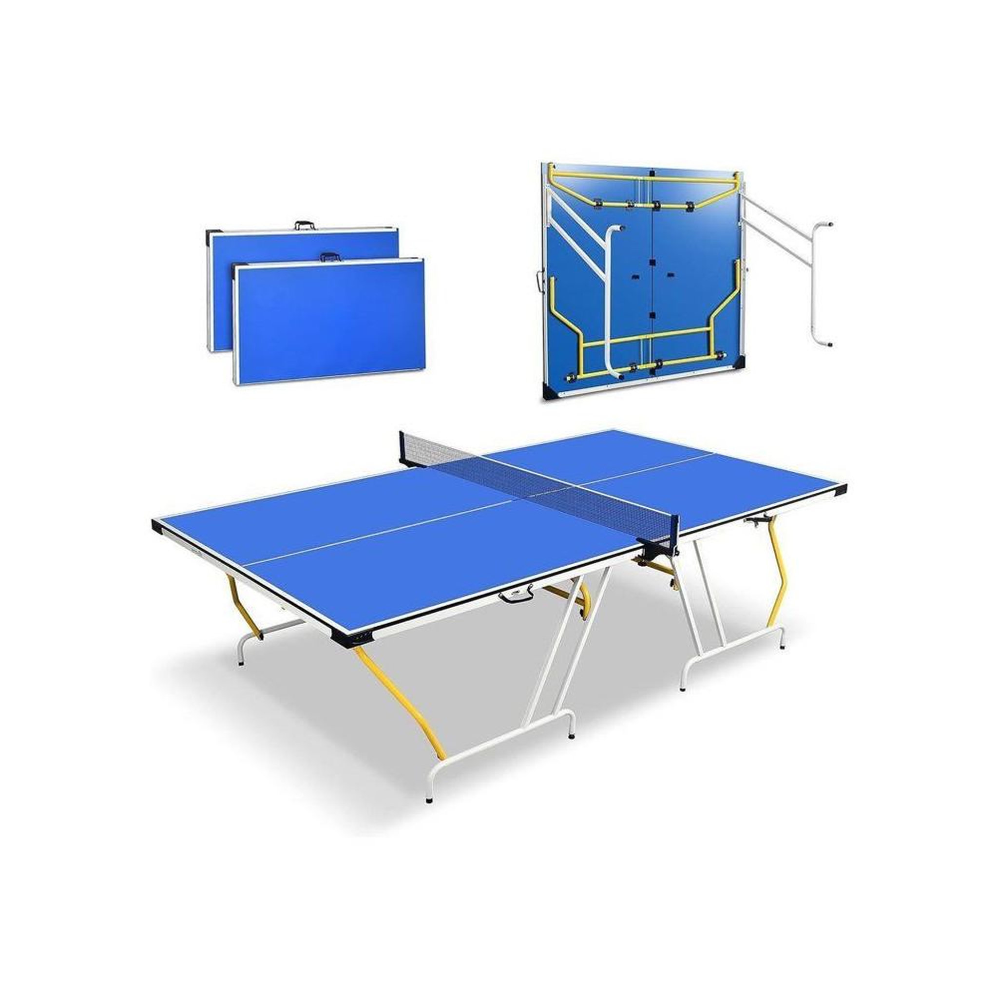 Table de tennis de table d'intérieur à plier en 4 parties Bongarini