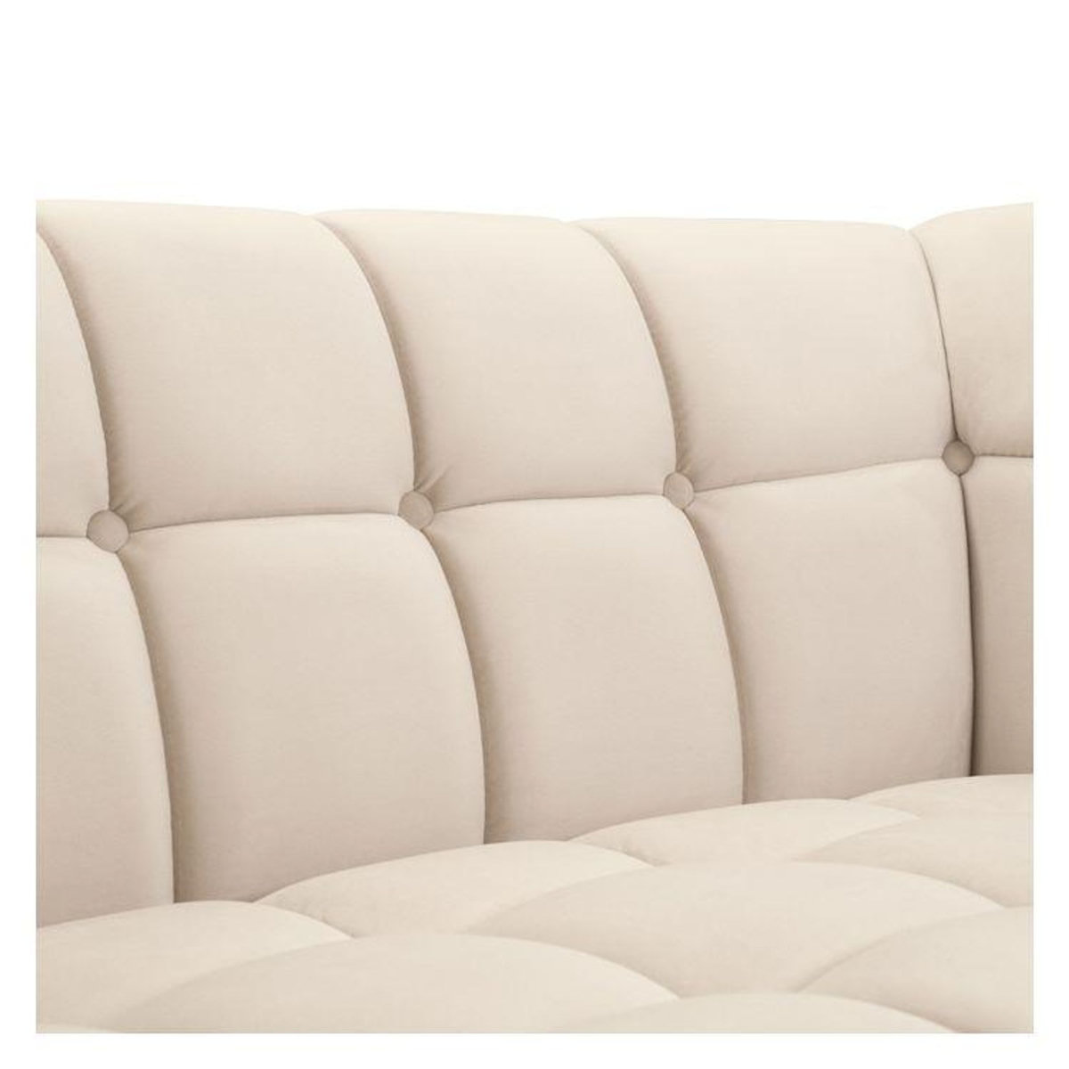 Rendez vous déco Canapé 3 places en velours beige-Mona
