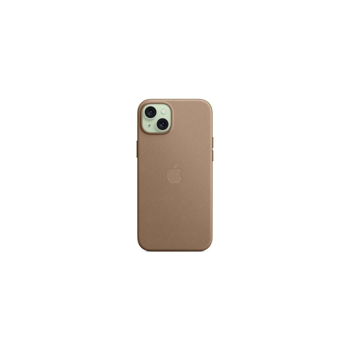 APPLE Coque iPhone 15 Plus MagSafe tissage fin Taupe
