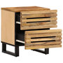 Voir la diapositive 3 : VIDAXL Table de chevet 40x34x46 cm bois de manguier massif brut