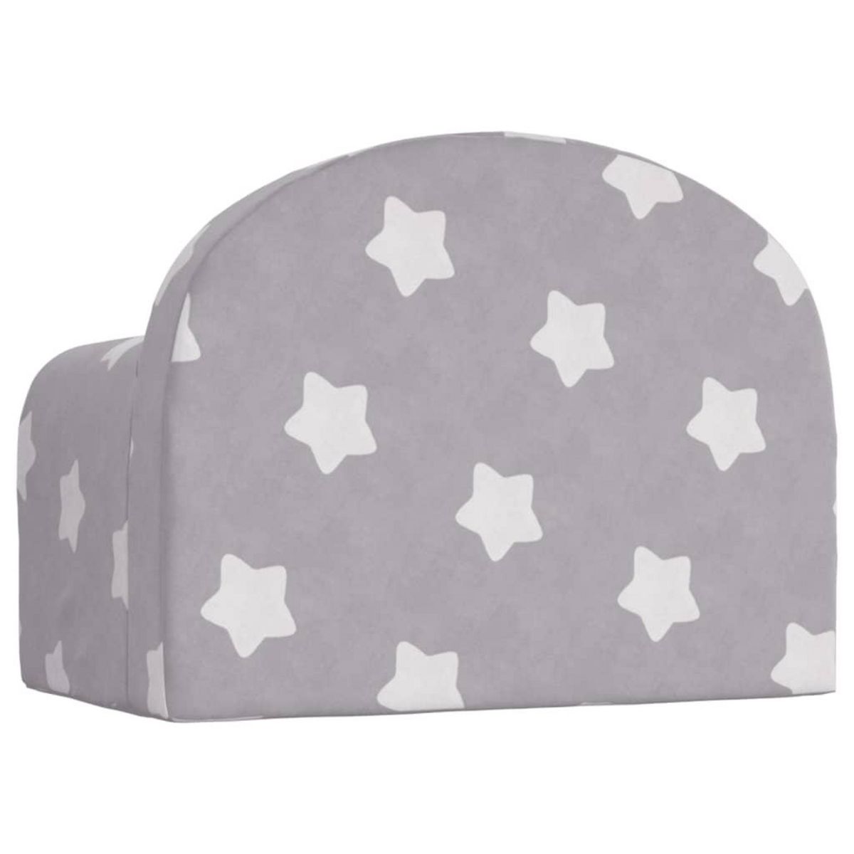 VIDAXL Canape pour enfants gris clair avec etoiles peluche douce