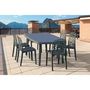 Voir la diapositive 2 : CONCEPT USINE Ensemble table et 6 chaises en plastique recyclé ATLANTIC