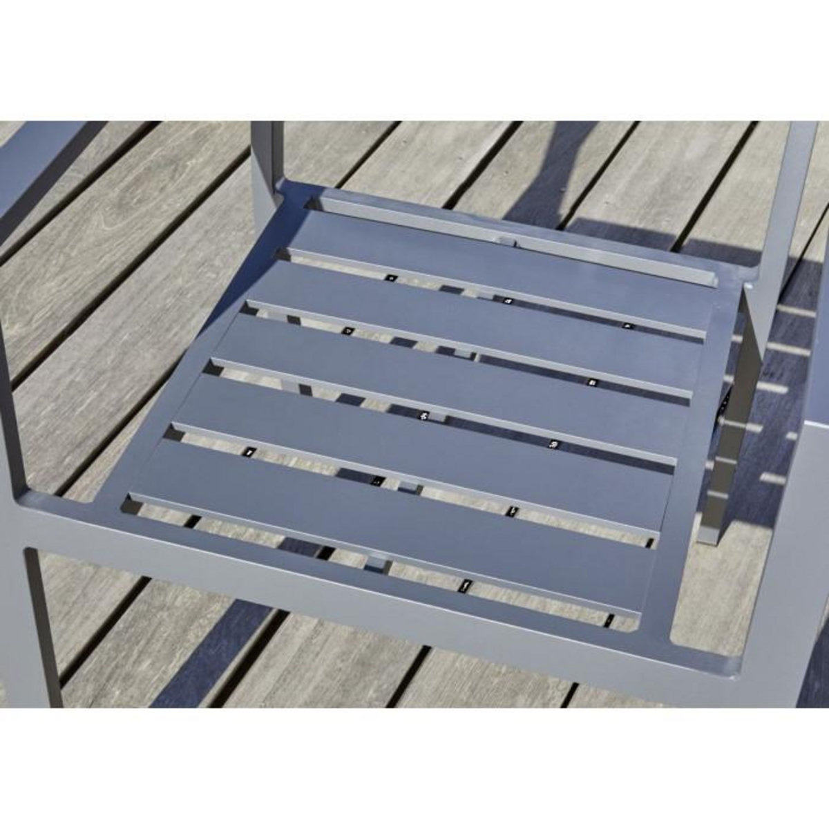 Paris Prix Fauteuil de Jardin Empilable  Pelosa  85cm Gris Anthracite