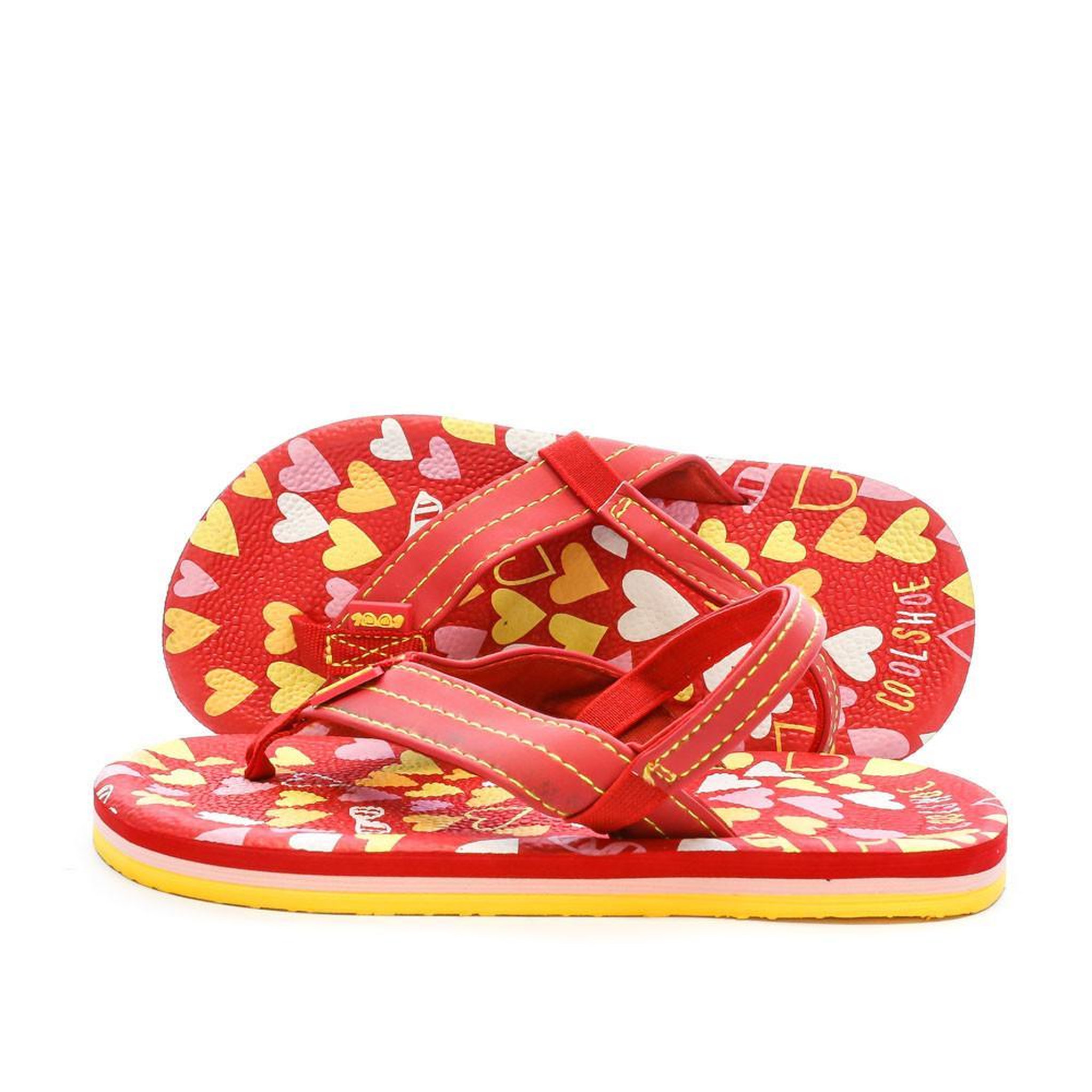 Voir la diapositive 1 : COOL SHOE Tongs Rouge/Jaune Fille Cool Shoe