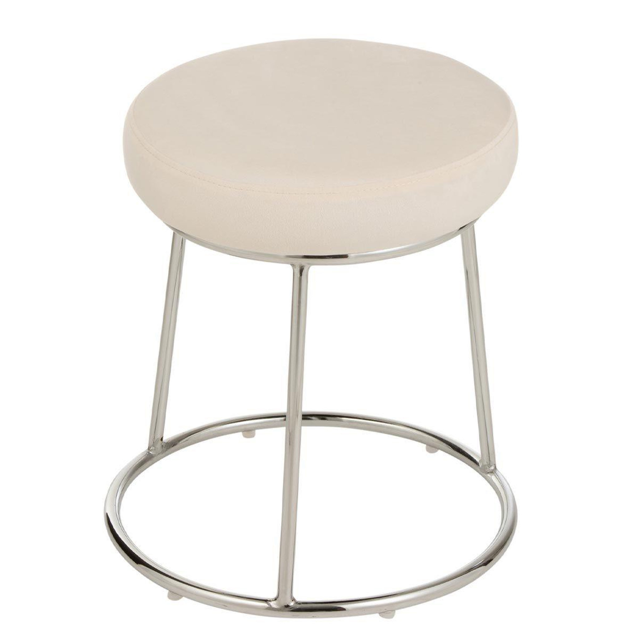 Voir la diapositive 2 : J-LINE Galette de Chaise Ronde  Assise  34cm Blanc