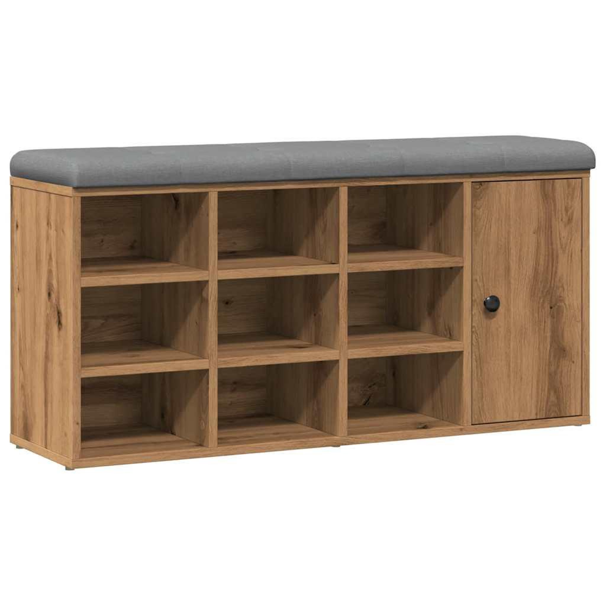 Voir la diapositive 2 : VIDAXL Banc a chaussures chene artisanal 102x32x50cm bois d'ingenierie