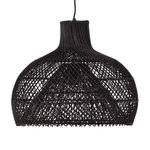 Paris Prix Lampe Suspension en Rotin  Laroche  45cm Noir