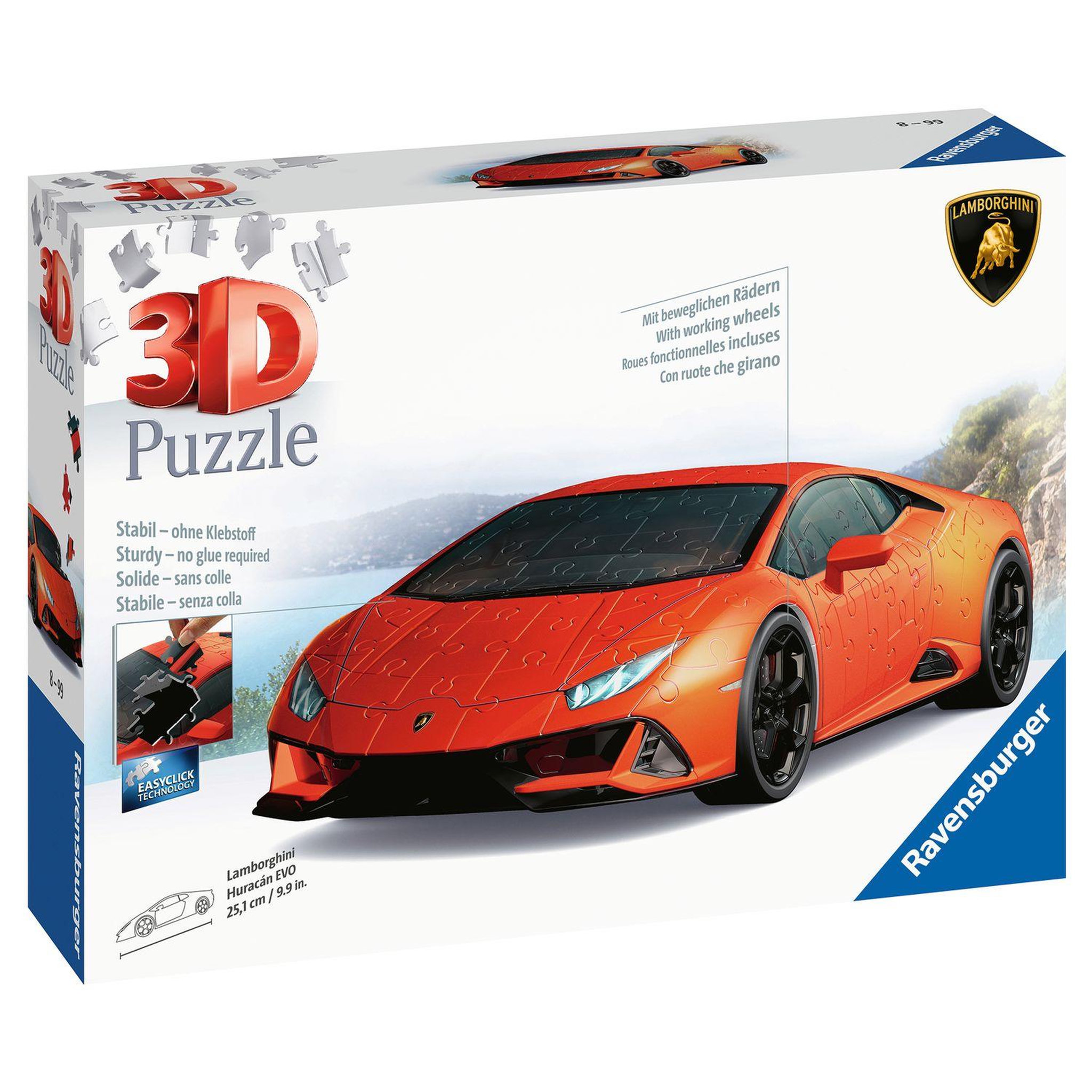 Voir la diapositive 1 : RAVENSBURGER Puzzle 3D 108 pièces Lamborghini Huracan Evo