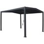 Voir la diapositive 1 : Habitat et Jardin Pergola bioclimatique toit 2 pans  Victoria  en aluminium et métal- 3,5 x 4 m - Gris