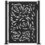 Voir la diapositive 3 : VIDAXL Portail de jardin noir 105x130 cm acier conception de flamme