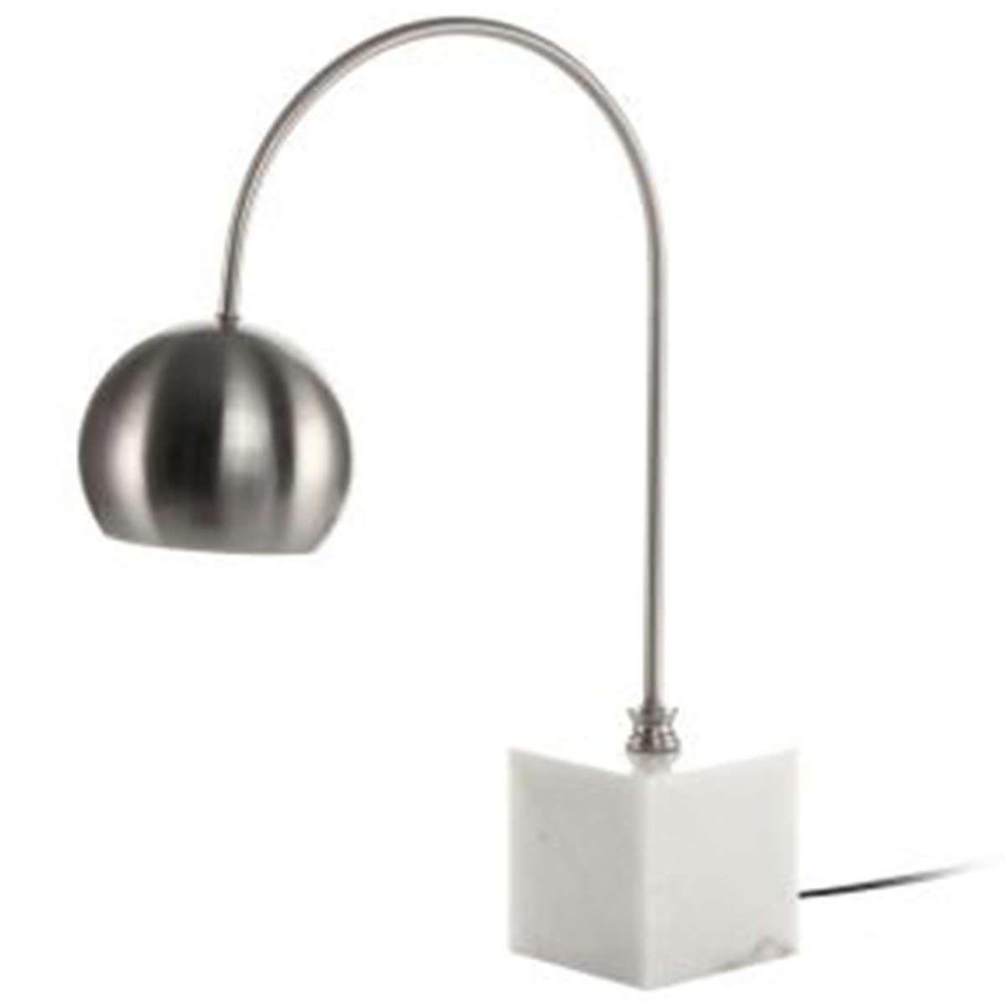 Paris Prix Lampe à poser en marbre  bella  58cm argent & blanc