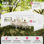 Voir la diapositive 3 : tectake Tonnelle 6 x 3 m blanc