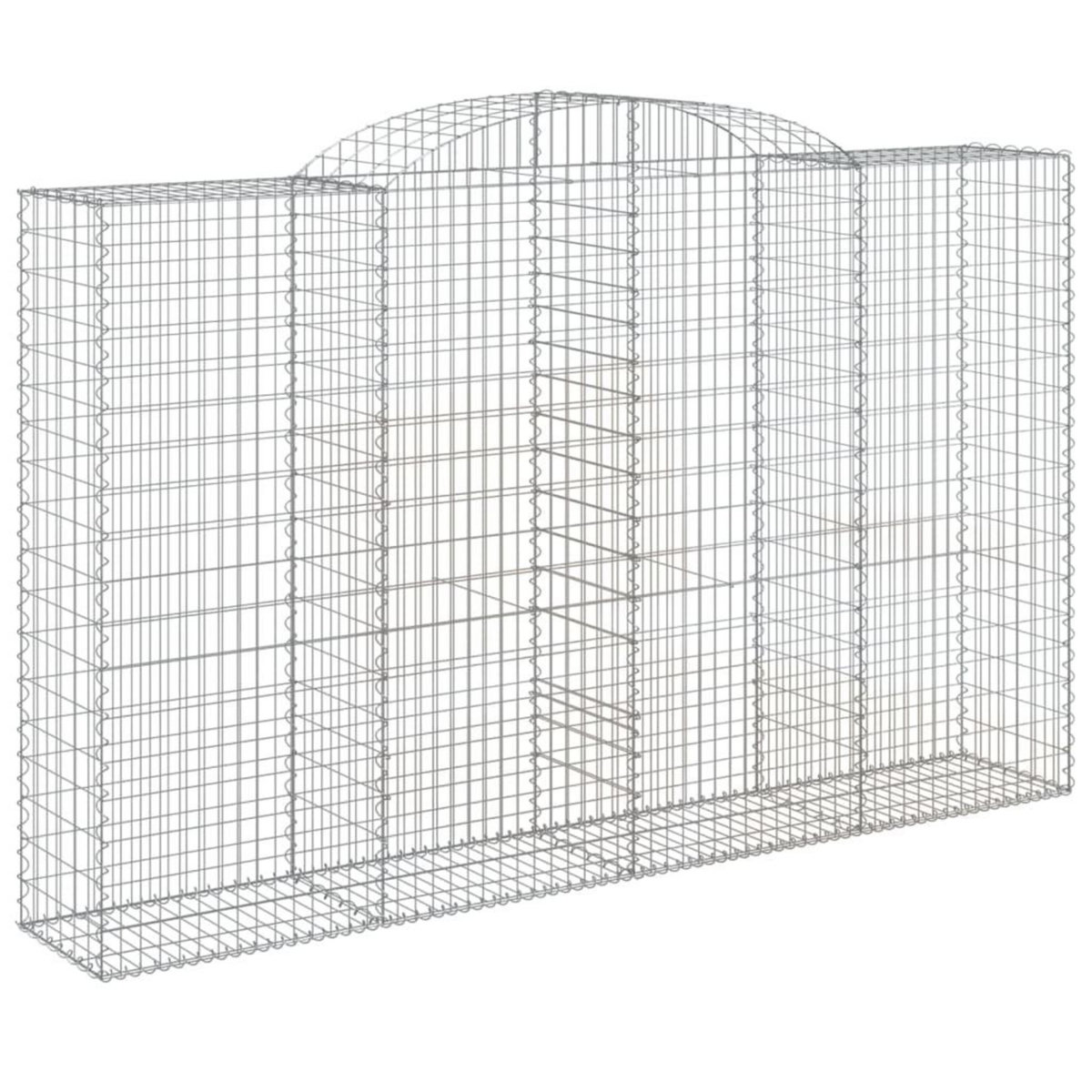 VIDAXL Paniers a gabions arques 7 pcs 300x50x180/200 cm fer galvanise