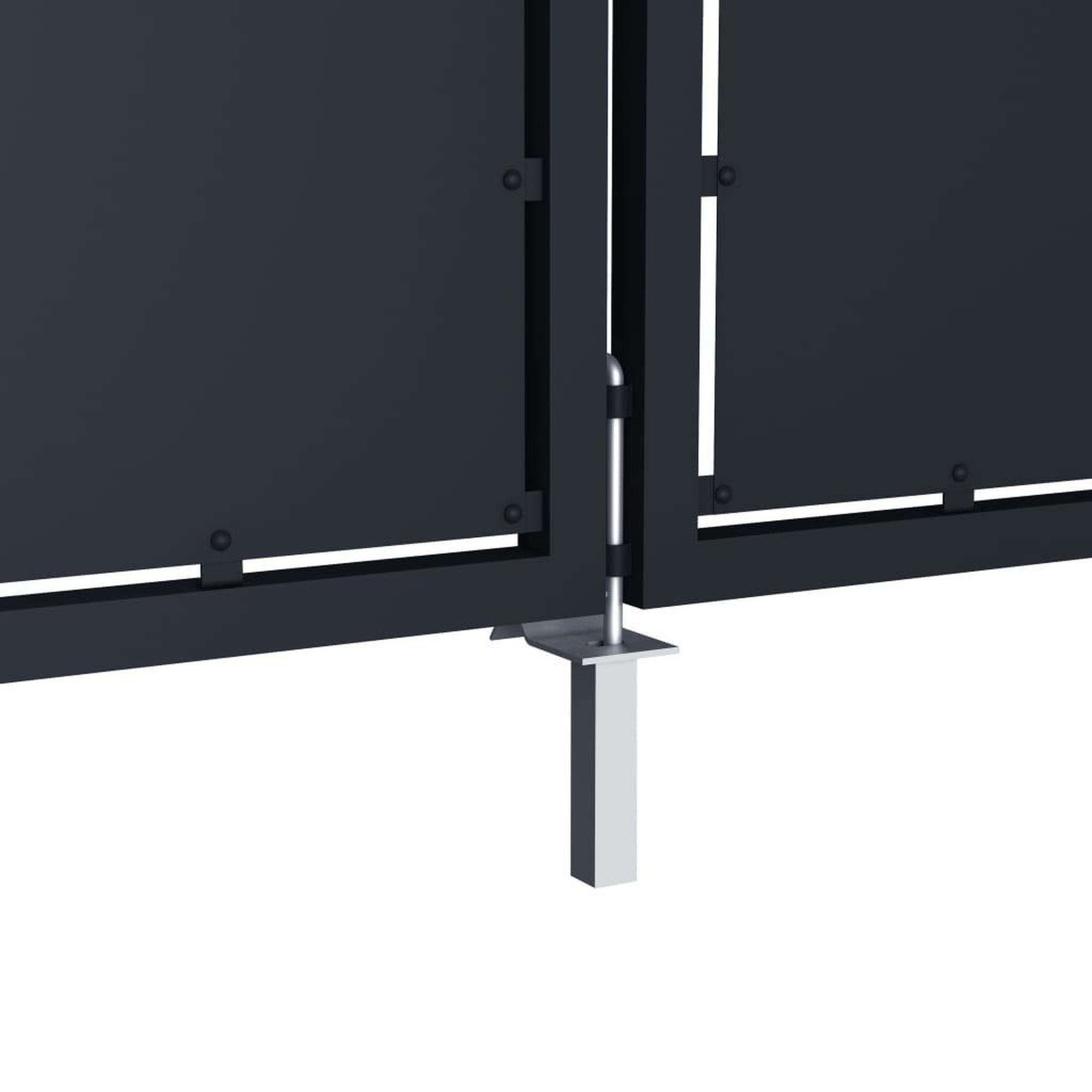 Voir la diapositive 4 : VIDAXL Portail de jardin Acier 350 x 75 cm Anthracite