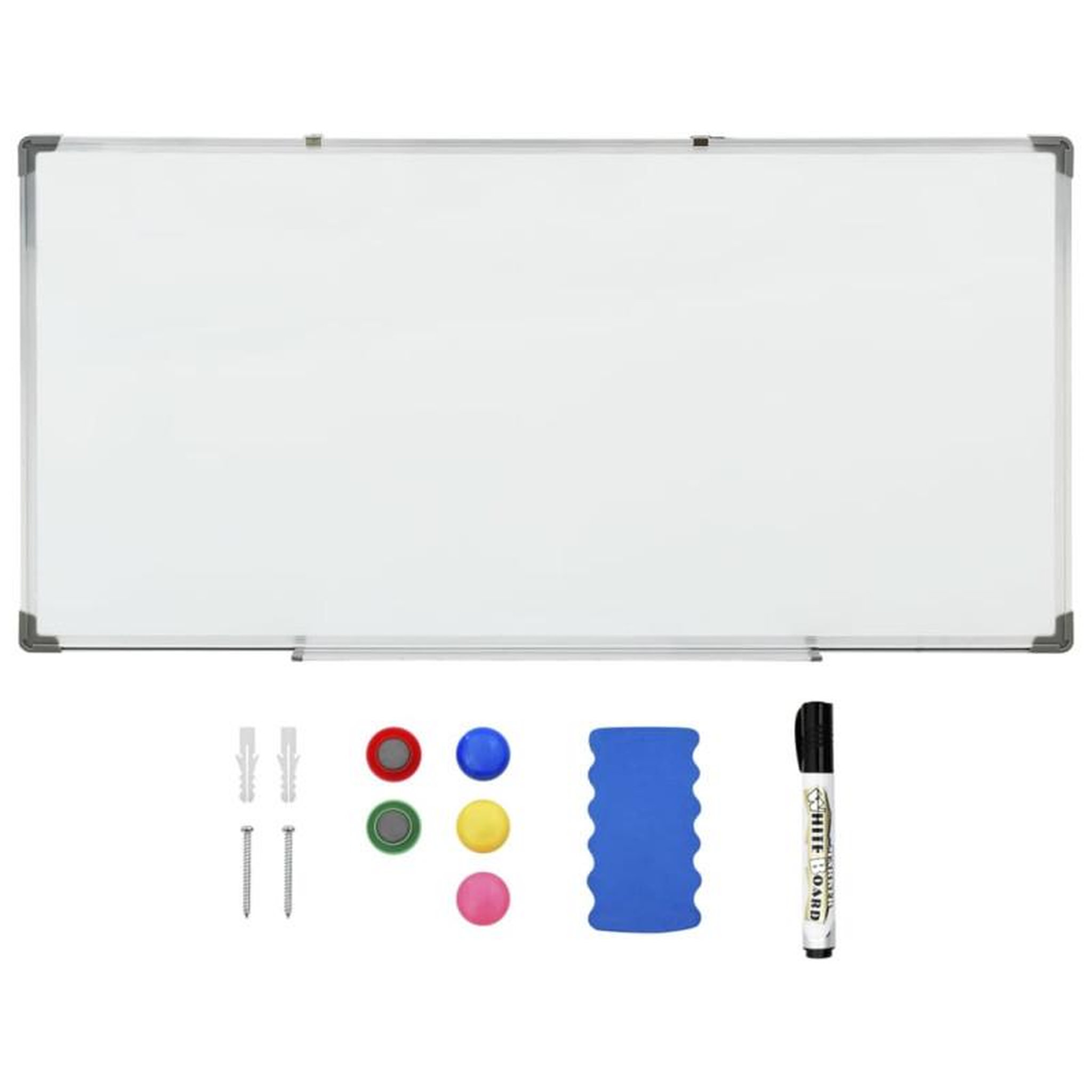 Voir la diapositive 2 : VIDAXL Tableau blanc magnétique Blanc 110x60 cm Acier