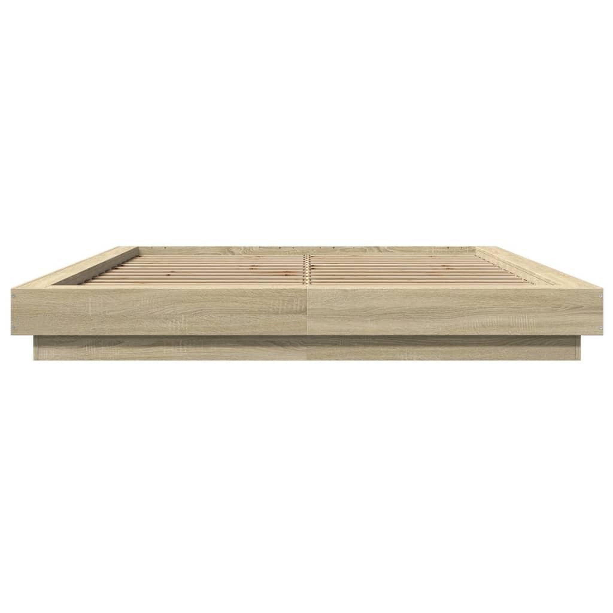 Voir la diapositive 4 : VIDAXL Cadre de lit sans matelas chene sonoma 150x200 cm