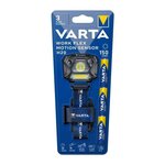 Varta Frontale-VARTA-Work Flex Motion Sensor H20-150lm-Allumage mains libres-8 niveaux d'éclairage-IP54-3 Piles AAA incluses