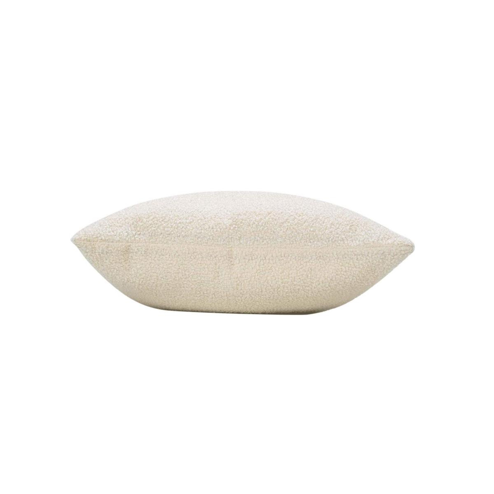 Voir la diapositive 2 : Douceur d'Intérieur Coussin déco bouclette  wooly  45x45cm naturel