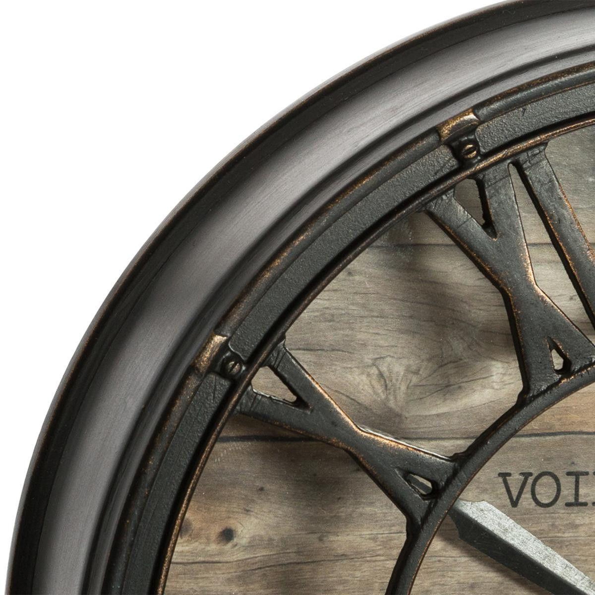 Voir la diapositive 2 : ATMOSPHERA Pendule vintage  express  21cm marron