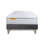 SEPTNUITS Matelas Mémoire de forme + sommier kit gris Memo. Coloris disponibles : Gris