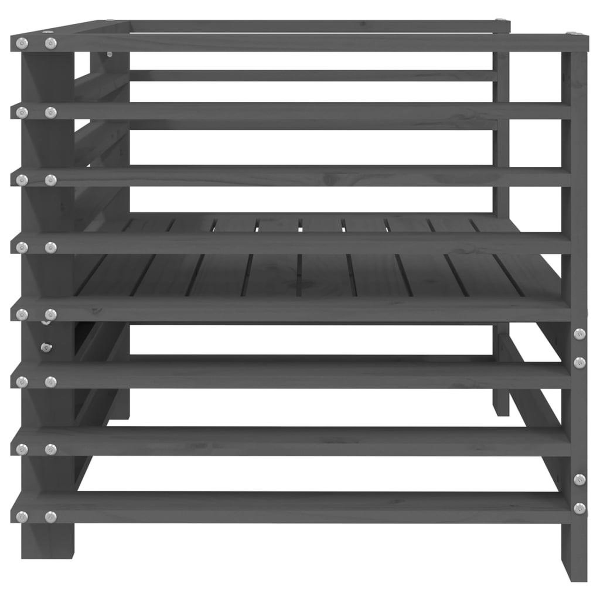 Voir la diapositive 5 : VIDAXL Chaises de jardin lot de 2 gris bois massif de pin