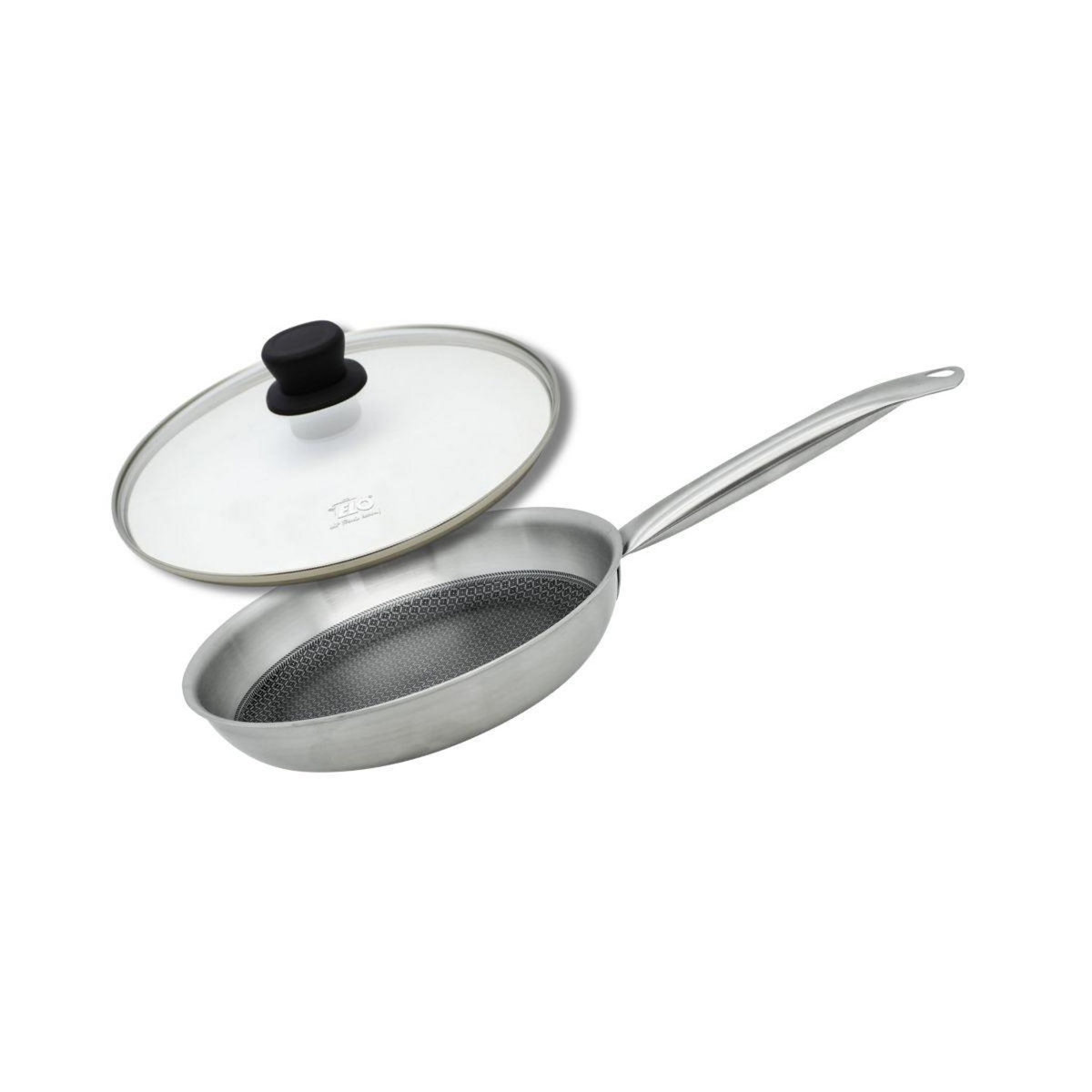 ELO Poêle de 24 cm avec couvercle Elo Relief Solution sans PFAS