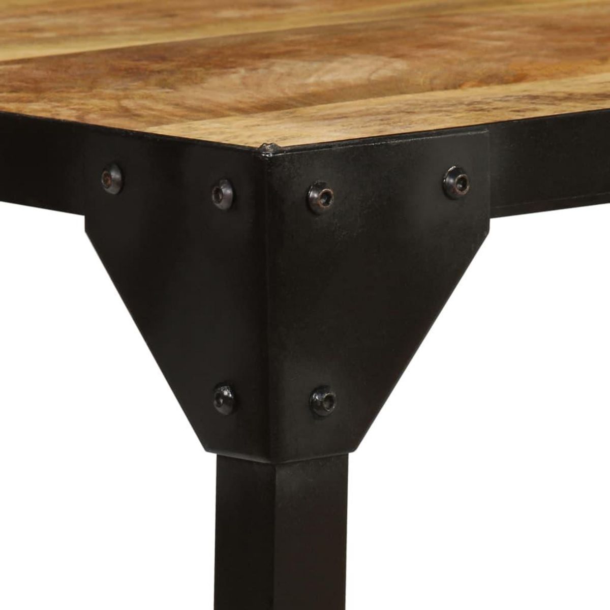 VIDAXL Table basse Bois massif de manguier brut et acier 110 cm