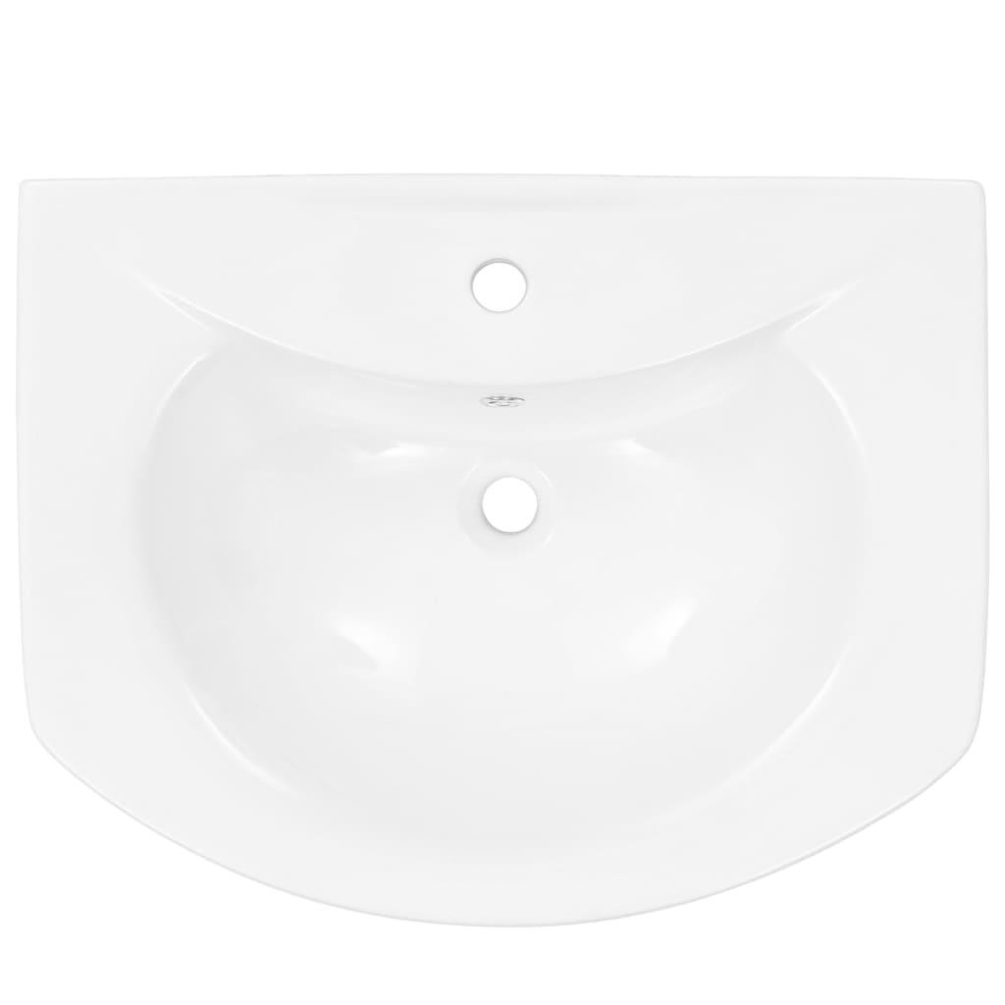Voir la diapositive 5 : VIDAXL Vasque autoportant avec socle ceramique blanc 650x520x200 mm