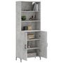 Voir la diapositive 3 : VIDAXL Buffet haut Gris beton 69,5x34x180 cm Bois d'ingenierie