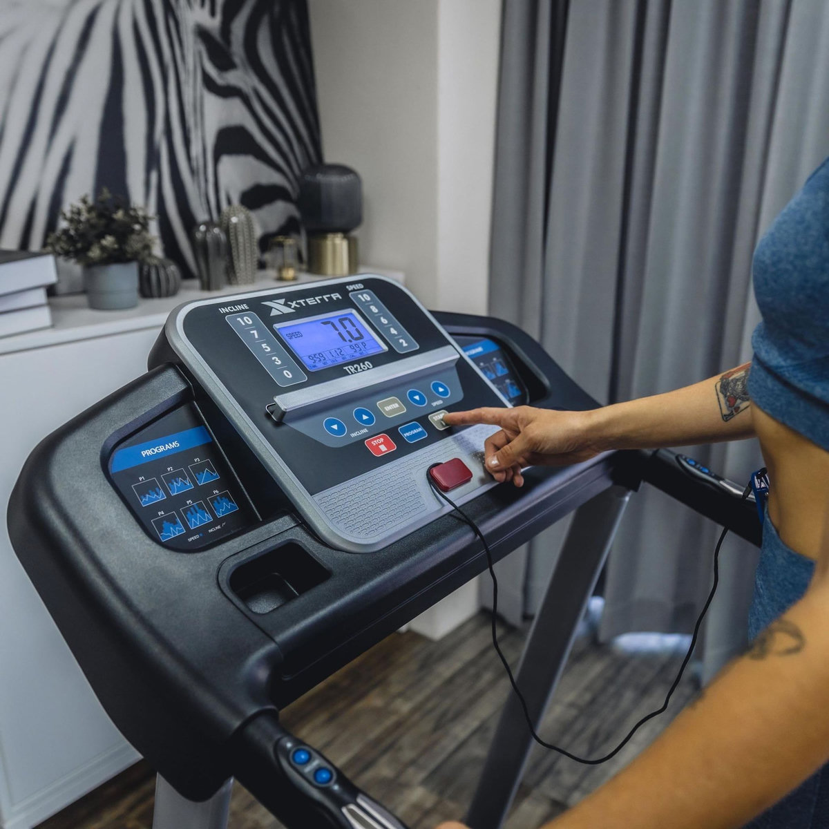 XTERRA Tapis de course Motorisé - Xterra - Modèle TRX260 - 10 Km/h - Bluetooth/App - Maison/Appartement