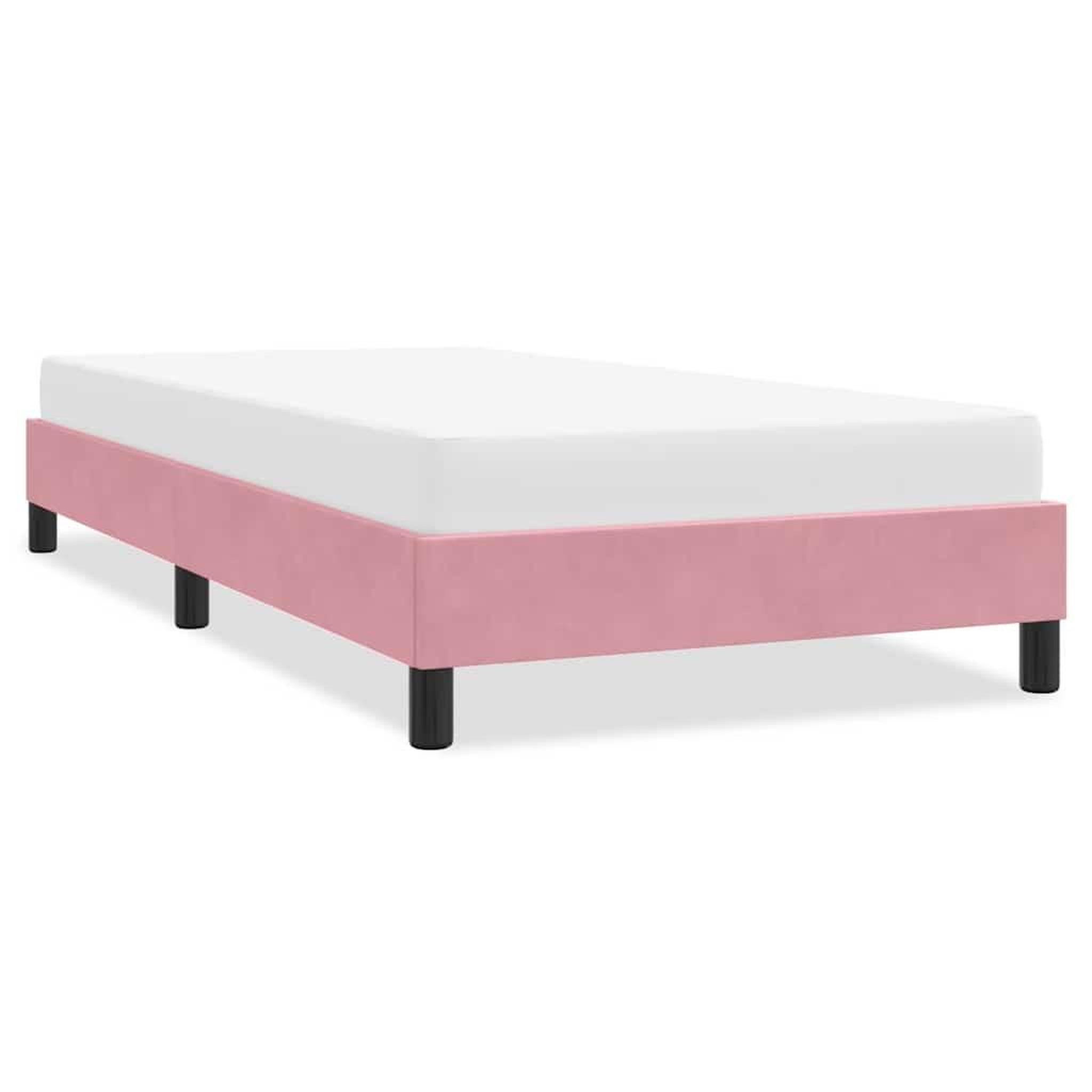 VIDAXL Cadre de lit sans matelas rose 90x220 cm velours