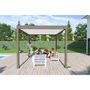 Voir la diapositive 5 : Pergola Bioclimatique autoportée 3x4 m - Aluminium - Taupe/blanc -  VS OmBREA®