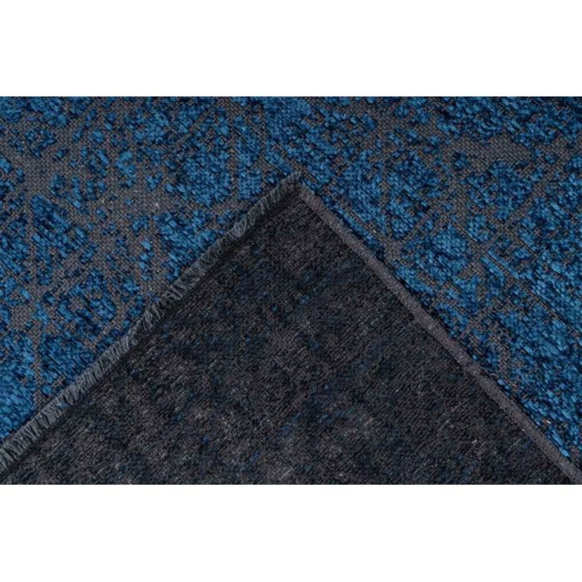 Paris Prix Tapis Tissé à Poils Courts Vintage  Kalevi  Bleu