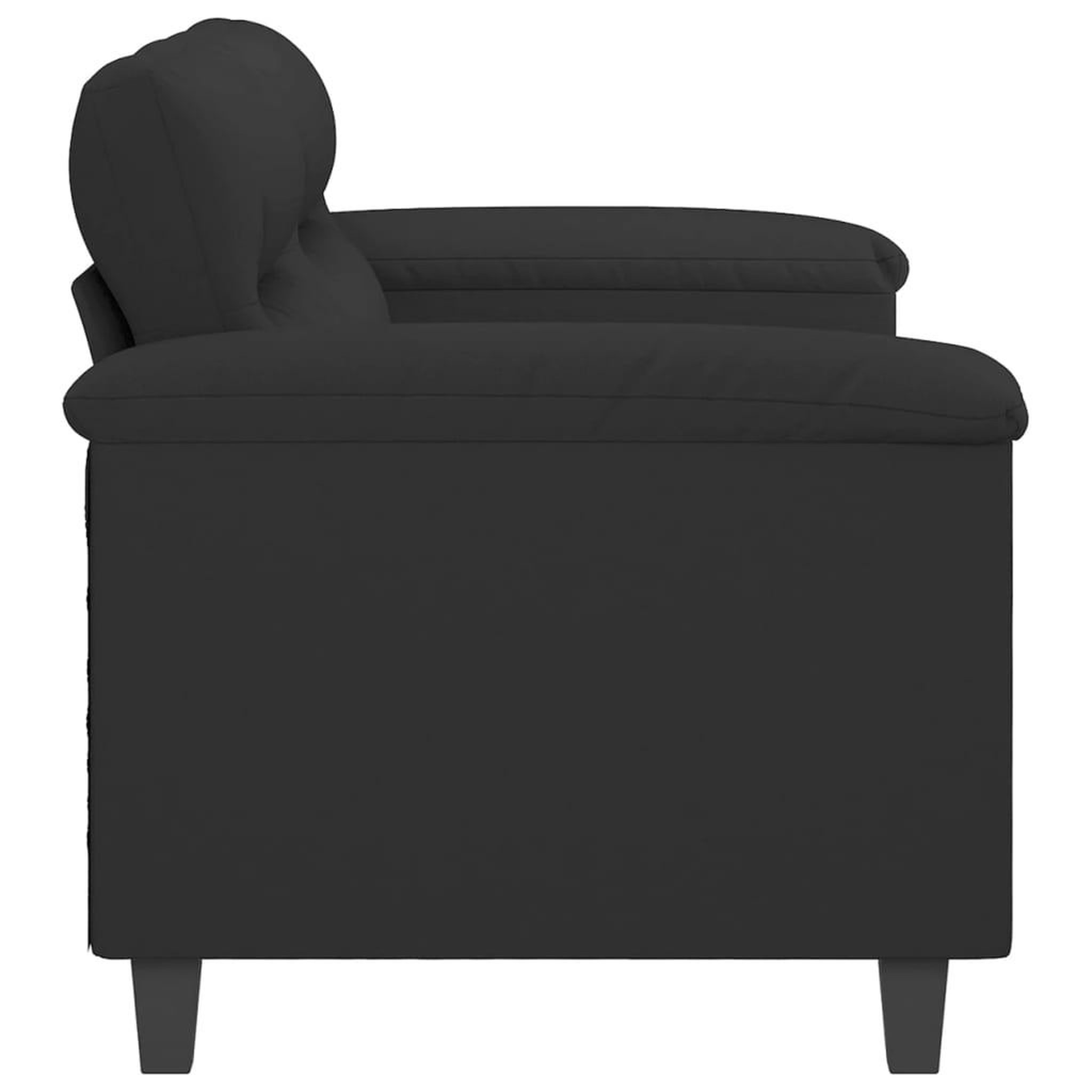 Voir la diapositive 4 : VIDAXL Canape a 2 places Noir 140 cm Tissu microfibre