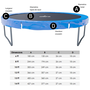 Voir la diapositive 3 : JUMP4FUN Coussin de protection des ressorts pour Trampoline, réversible bleu / noir : ø 8Ft