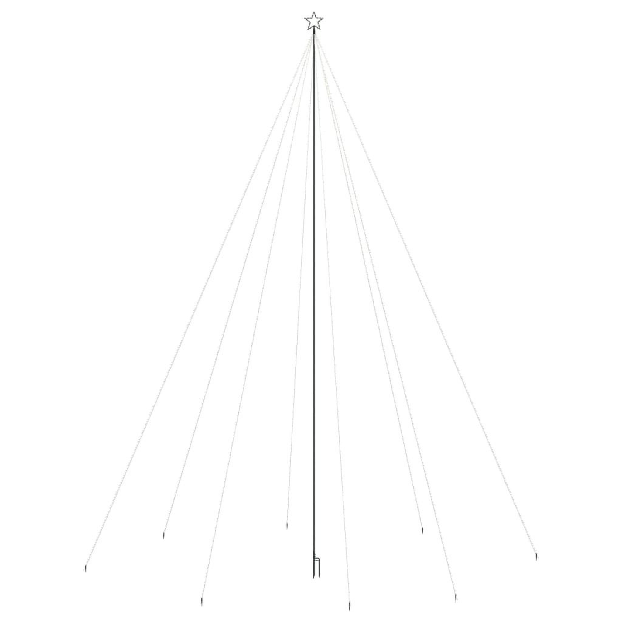 Voir la diapositive 3 : VIDAXL Sapin de Noël a LED Int/Exterieur 1300 LED blanc froid 8 m