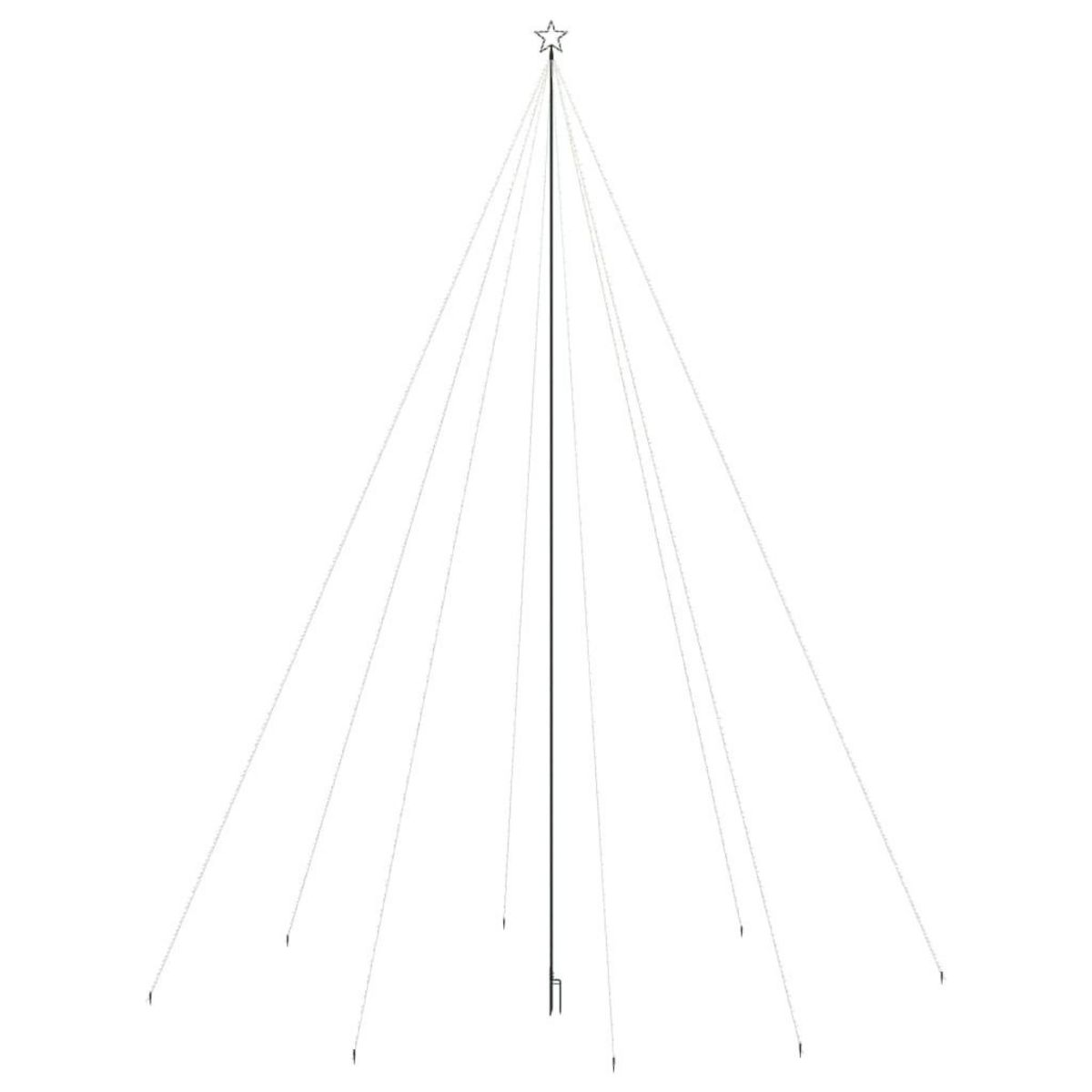 VIDAXL Sapin de Noël a LED Int/Exterieur 1300 LED blanc froid 8 m