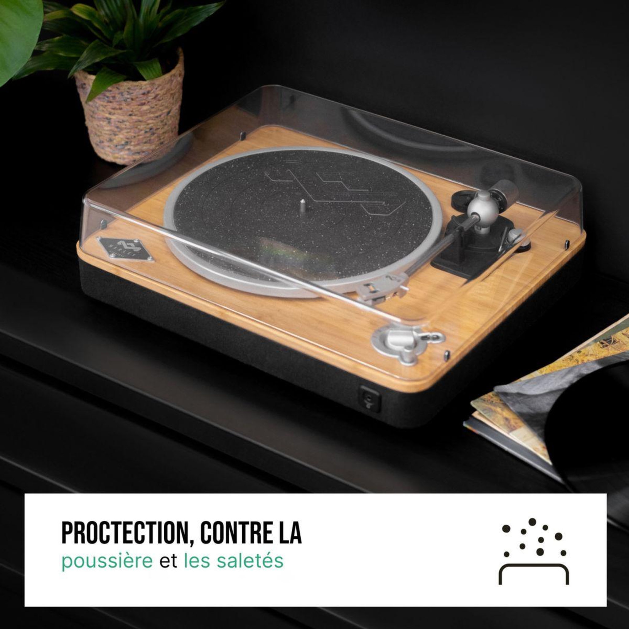 Voir la diapositive 5 : MARLEY Accessoire Couvercle en plexi recyclé pour platine