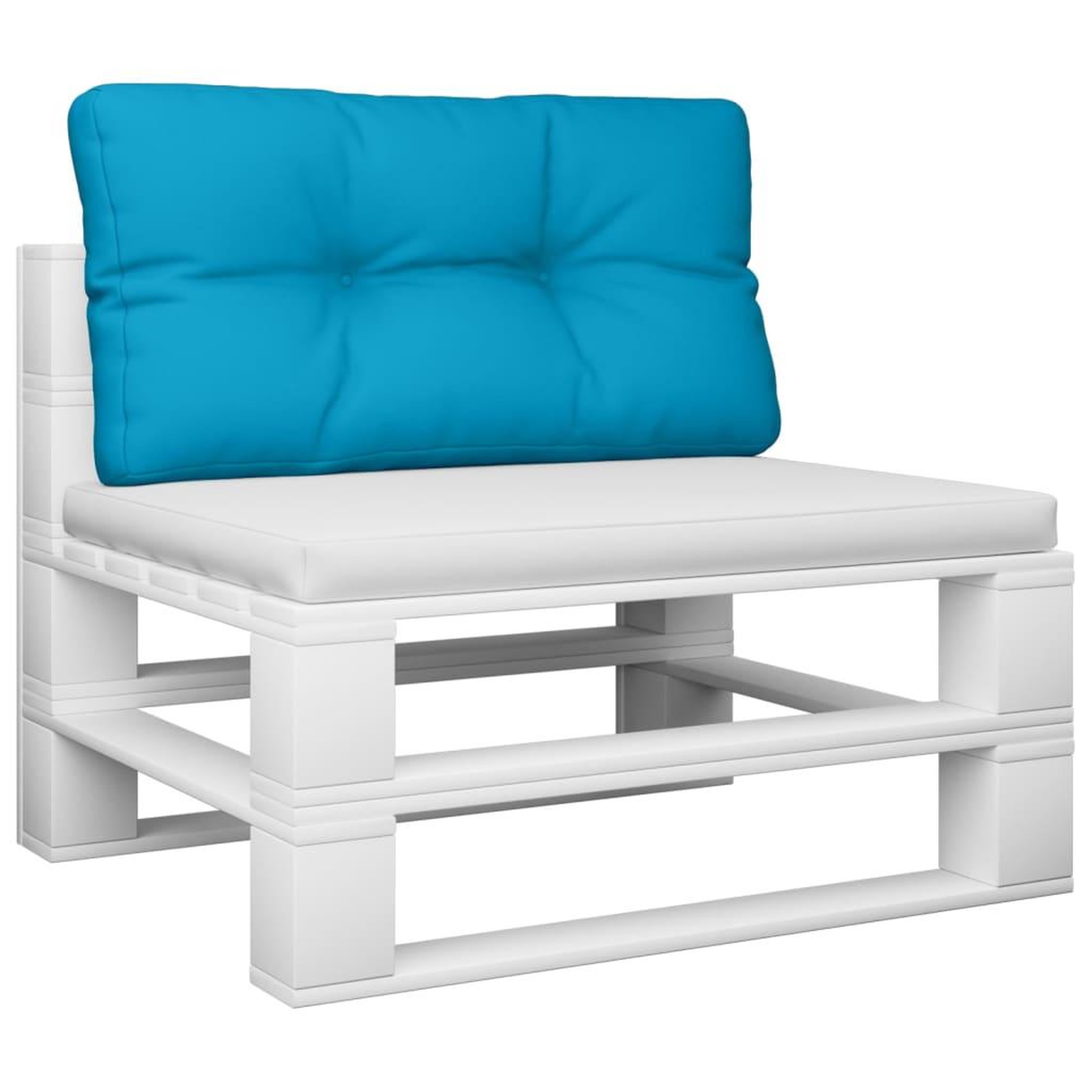 Voir la diapositive 3 : VIDAXL Coussin de palette bleu clair 70x40x12 cm tissu