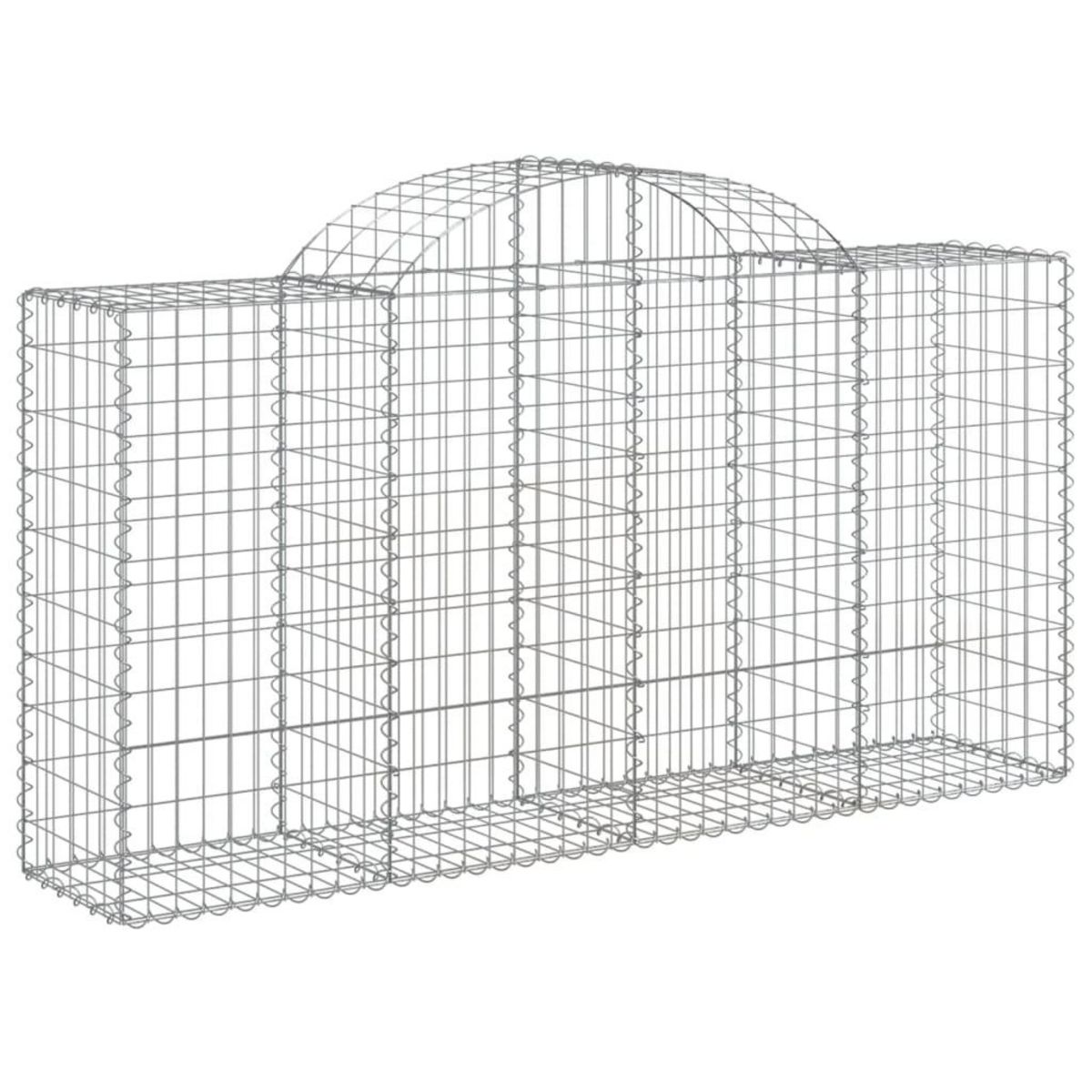 VIDAXL Paniers a gabions arques 15 pcs 200x50x100/120 cm fer galvanise