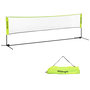 Voir la diapositive 1 : HOMCOM Filet de badminton volley-ball - hauteur réglable 107-155 cm - structure métal, sac de transport inclus - noir jaune fluo
