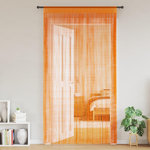 VIDAXL Rideau en fils 2 pcs 140 x 250 cm orange