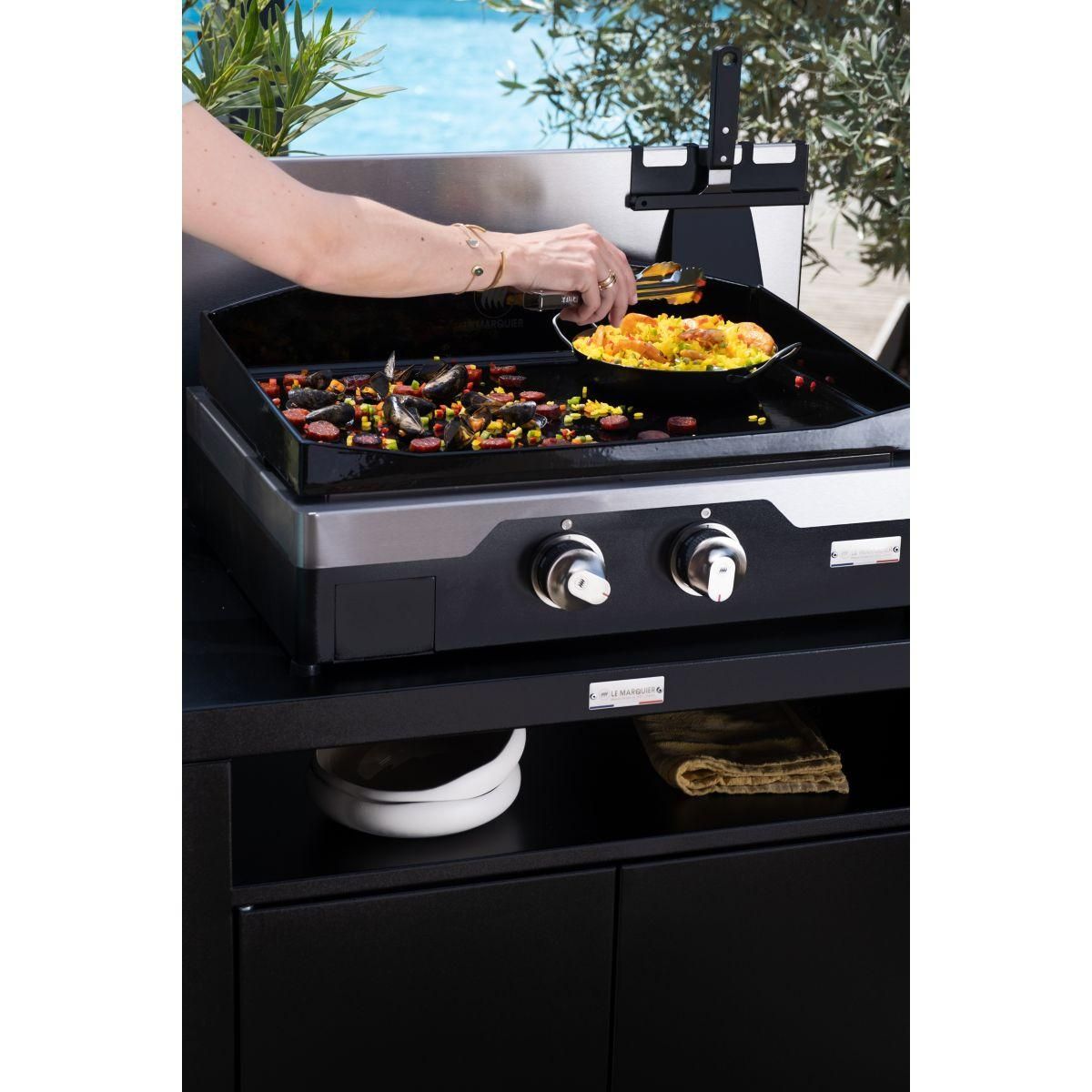 Le marquier Plancha électrique allure 260 duo 2 brûleurs à poser, 60x40 cm