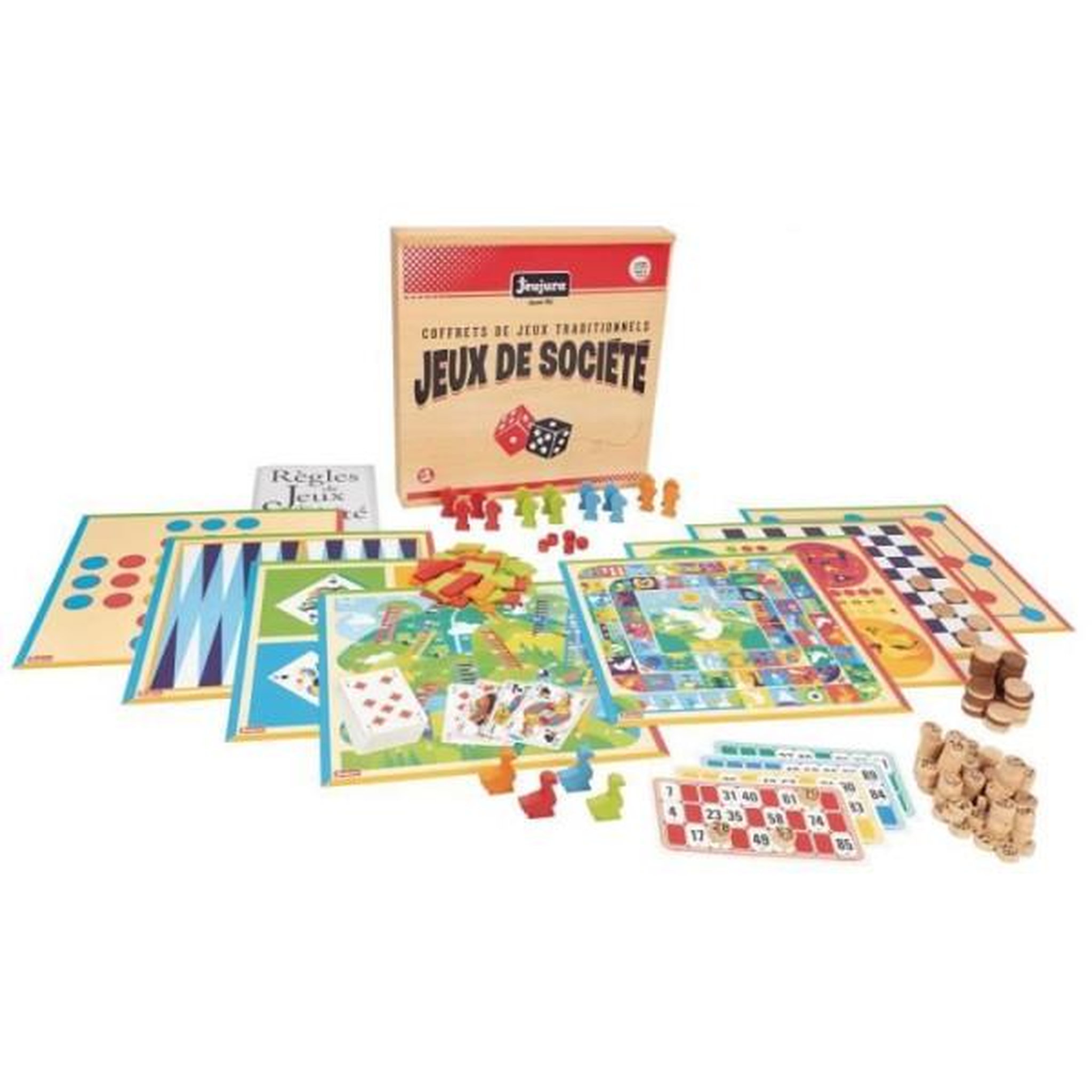 Voir la diapositive 5 : JEUJURA JEUJURA Coffret de Jeux de societe traditionnels - Coffret en bois