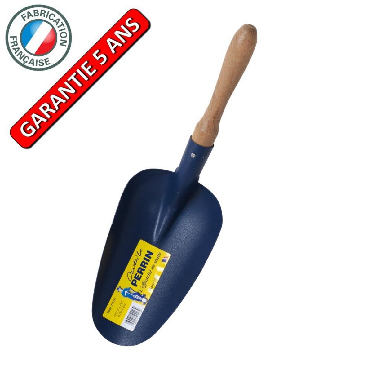OUTILS PERRIN Pelle à terreau, pelle à pellet, Pelle à feu ronde emmanchée