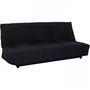 Voir la diapositive 3 : MARKET24 Banquette clic clac 3 places - tissu Noir - Style contemporain - L 193 x P 92 cm - LENA