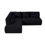 Voir la diapositive 6 : LISA DESIGN Onyx - canapé modulable d'angle gauche - 5 places - en tissu mailles 3d